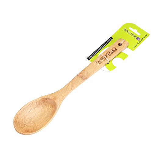 display image 7 for product Royalford Bamboo Serving Spoon - Heat Resistant Soft Grip Spoon Handle, Bamboo, Cooking And Baking