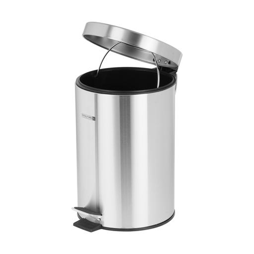 display image 7 for product Royalford RF5126 Stainless Steel Pedal Bin 7L, Kitchen Pedal Trash Bin | Stainless Steel Rubbish Bin with Soft Close Lid, Foot Pedal, Flat Lid & Strong Plastic Inner Bucket | Fingerprint Proof & Rust Resistant |Odor Free & Hygienic