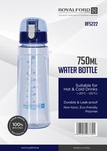 display image 7 for product Royalford 750Ml Water Bottle - Reusable Water Bottle Wide Mouth With Hanging Clip
