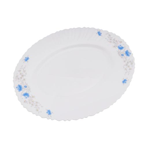 display image 4 for product Royalford Opal Ware Romantic Oval Plate, 14 Inch