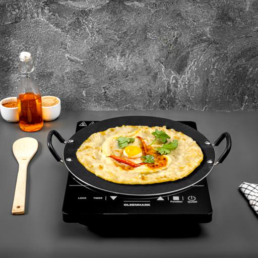 display image 1 for product Royalford Non-Stick Super Flat Tawa, 32 Cm