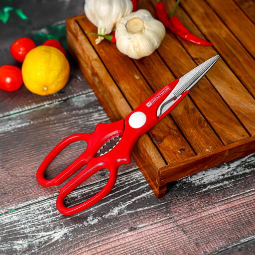 display image 5 for product Royalford RF5839 Stainless Steel Kitchen Scissors | 2-in-1Kitchen Scissor - Multi-Purpose Stainless Steel Home & Kitchen Utility Shear - All-in-One Scissor with Nut Cracker - Soft-Grip Ergonomic Handles, Simple and Stylish