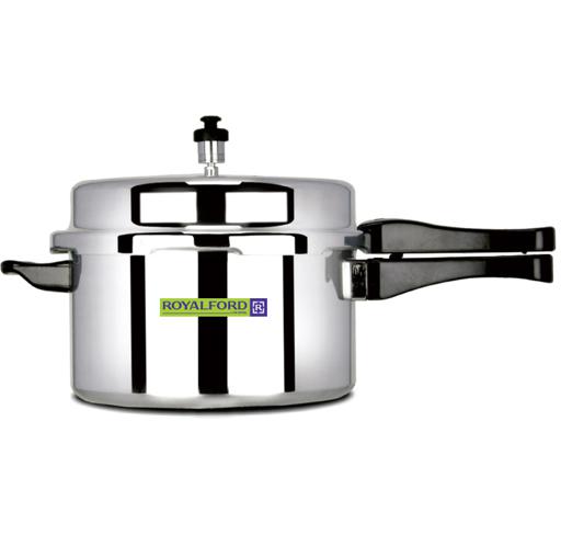Royalford 10L Aluminium Induction Base Pressure Cooker - Lightweight & Durable Cooker With Lid, Cool hero image