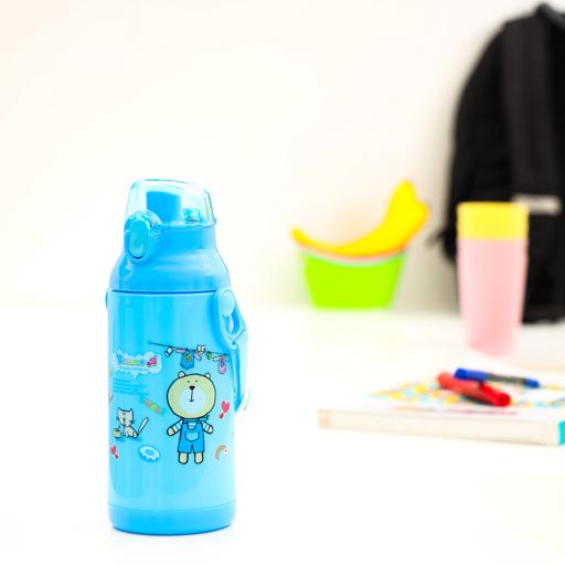 display image 1 for product Royalford 350Ml Water Bottle - Reusable Water Bottle Wide Mouth With Hanging Clip