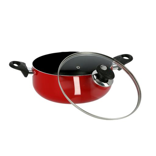 display image 4 for product Royalford Non-Stick Ceramic Casserole With Glass Lid 22 Cm- Durable Non-Stick Coating, High-Quality