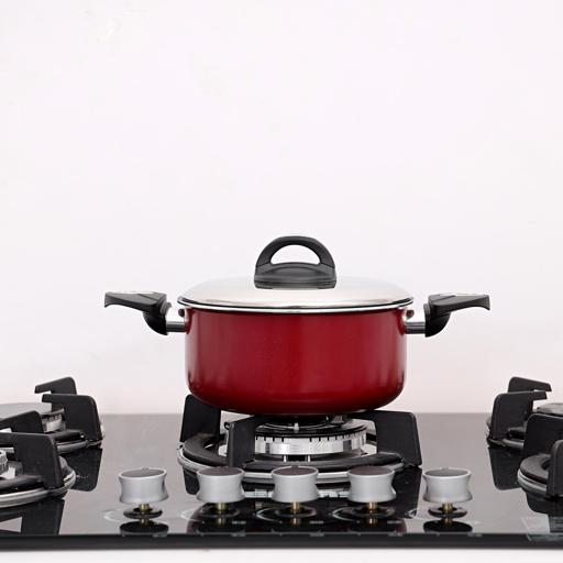 display image 3 for product Royalford Non-Stick Ceramic Casserole With Glass Lid 26 Cm- Durable Non-Stick Coating, High-Quality