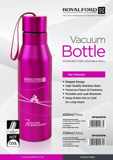 display image 9 for product S/S Vacuum Bottle 450ML/Pink 1X24