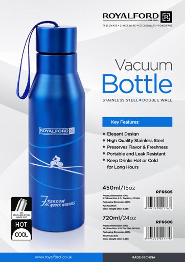 display image 9 for product Royalford Stainless Steel Vacuum Bottle, 720 Ml
