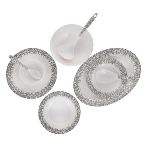 display image 8 for product Royalford Melamine Ware Dinner Set, 45 Pcs