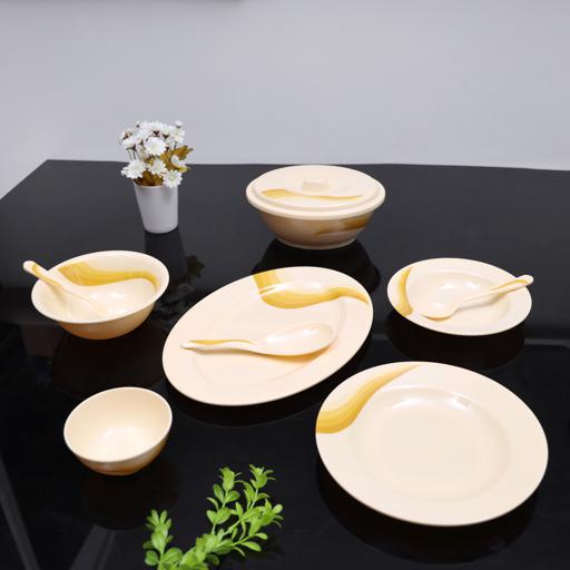 display image 1 for product Royalford Melamine Ware Dinner Set, 40 Pcs