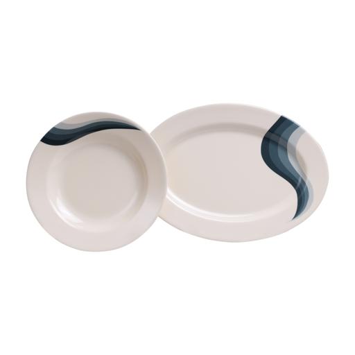 display image 8 for product Royalford Melamine Ware Dinner Set, 40 Pcs