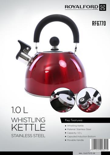 display image 10 for product Royalford Stainless Steel Whistling Kettle, 1L