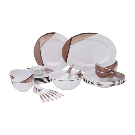 Royalford Melamine Ware Dinner Set, 35 Pcs hero image