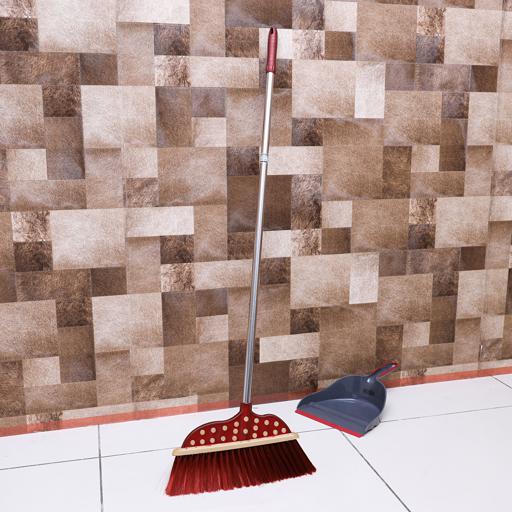 display image 2 for product Royalford Long Floor Broom With Strong Handle - Long Handle Broom With Stiff Bristles