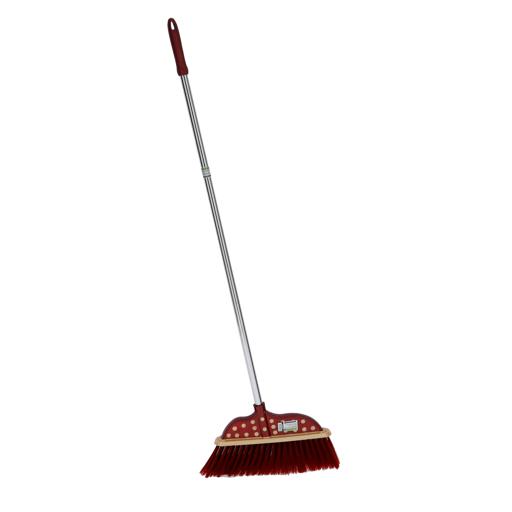 display image 0 for product Royalford Long Floor Broom With Strong Handle - Long Handle Broom With Stiff Bristles