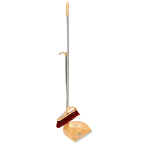 display image 4 for product Royalford Plastic Broom With Dustpan Set - Hand Broom With Synthetic Stiff Bristles - Broom Set