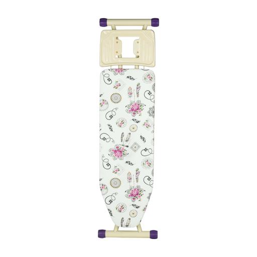 display image 5 for product Royalford RF7138 Mesh Ironing Board | 41x116 Cm | Portable | Steam Iron Rest | Heat Resistant Cover | Contemporary Lightweight Board with Adjustable Height & Rubber Feet Cover