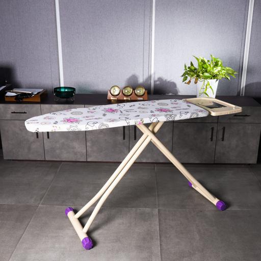 display image 2 for product Royalford RF7138 Mesh Ironing Board | 41x116 Cm | Portable | Steam Iron Rest | Heat Resistant Cover | Contemporary Lightweight Board with Adjustable Height & Rubber Feet Cover