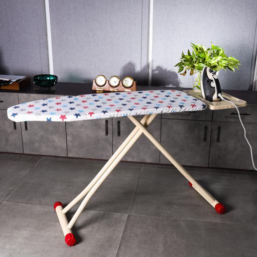 display image 2 for product Royalford RF7138 Mesh Ironing Board | 41x116 Cm | Portable | Steam Iron Rest | Heat Resistant Cover | Contemporary Lightweight Board with Adjustable Height & Rubber Feet Cover