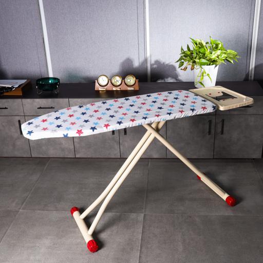 display image 5 for product Royalford RF7138 Mesh Ironing Board | 41x116 Cm | Portable | Steam Iron Rest | Heat Resistant Cover | Contemporary Lightweight Board with Adjustable Height & Rubber Feet Cover