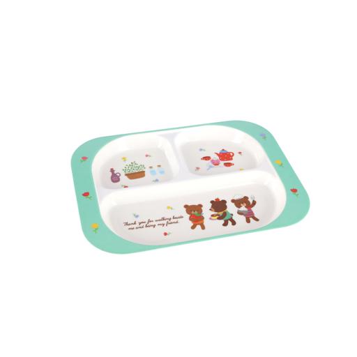 display image 5 for product Royalford Melamine Ware 3-Section Rectangular Baby Plate, 25.6X18.8X2 Cm