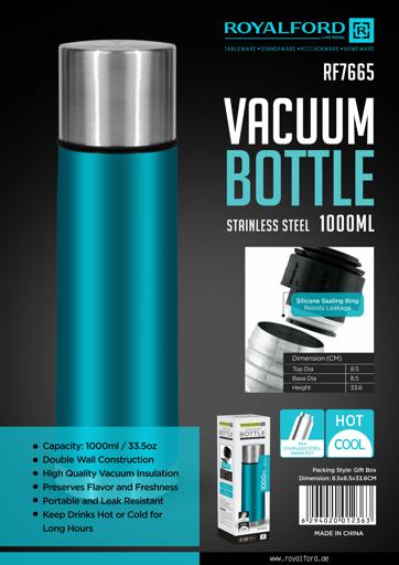 display image 8 for product Vacuum Water Bottle, 1L Stainless Steel Bottle, RF7665BR | Double Wall Vacuum Bottle | Portable & Leak-Resistant | Perfect for Outdoor, Sports, Fitness, Camping, School