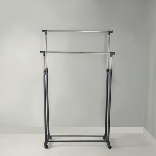 display image 2 for product Royalford Stainless Steel Garment Cloth Dryer Rack - 2 Adjustable Garment Rack Poles, Hanging Rail