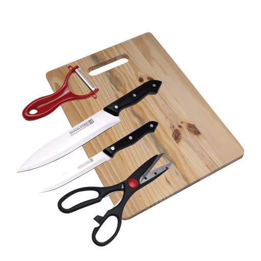 4-Piece Cutting Board Set with Knife & Shears