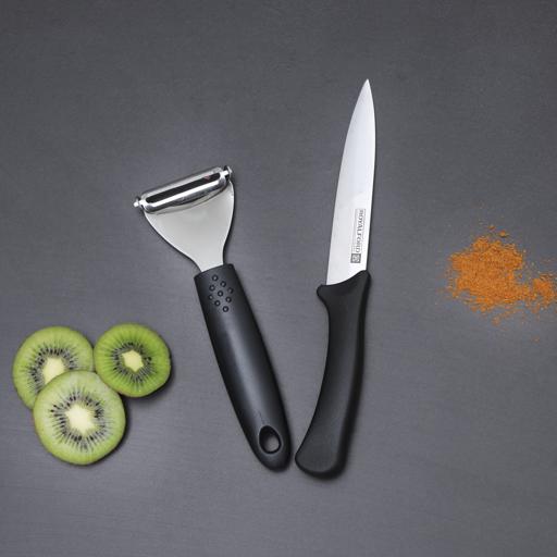 display image 1 for product Royalford 2Pcs Utility Knife Set - Knife & Peeler With Stainless Steel Sharp Blades, Comfortable