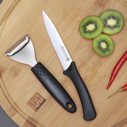 display image 6 for product Royalford 2Pcs Utility Knife Set - Knife & Peeler With Stainless Steel Sharp Blades, Comfortable
