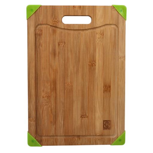 Bamboo Corner Cutting Board- Round Cutting Board 13.75 inch
