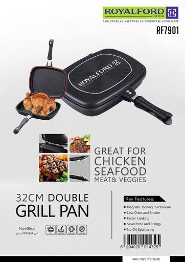 Portable And Durable Double-sided Grill Pan For Frying
