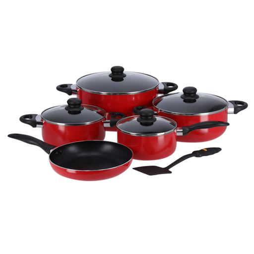 yellow non stick cookware set
