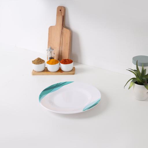 display image 2 for product Royalford 10" Melamine Ware Super Rays Flat Plate - Pasta Plates