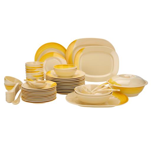 display image 0 for product Royalford RF8102 Ribble Designed Melamine Dinner Set, 64 Pcs