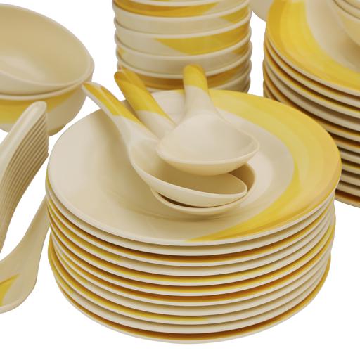 display image 8 for product Royalford RF8102 Ribble Designed Melamine Dinner Set, 64 Pcs