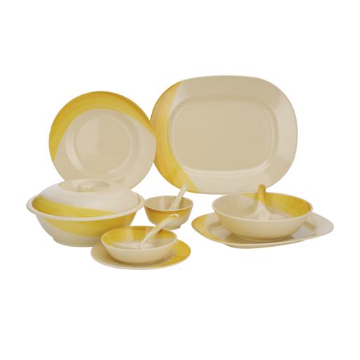 display image 7 for product Royalford RF8102 Ribble Designed Melamine Dinner Set, 64 Pcs