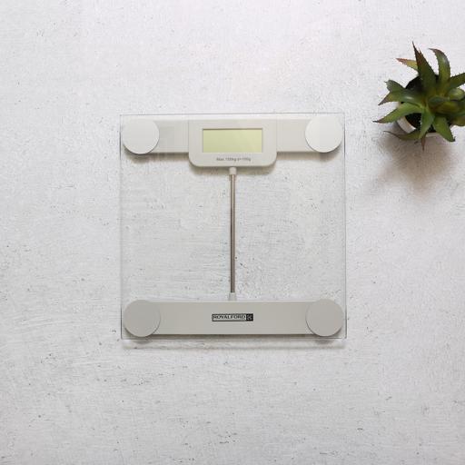 display image 1 for product Royalford Metallic Digital Body Scale - Smart High Accuracy Large Lcd Screen