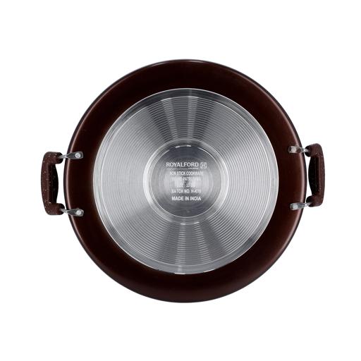 display image 6 for product Royalford Aluminium Round Tawa With Granite Finish 35Cm - Heat Resistant Handle 5 Layer Non-Stick