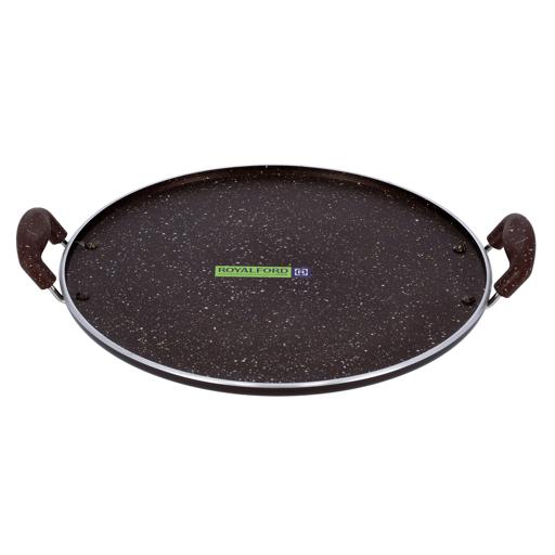 display image 5 for product Royalford Aluminium Round Tawa With Granite Finish 35Cm - Heat Resistant Handle 5 Layer Non-Stick