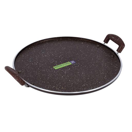 Royalford Aluminium Round Tawa With Granite Finish 35Cm - Heat Resistant Handle 5 Layer Non-Stick hero image