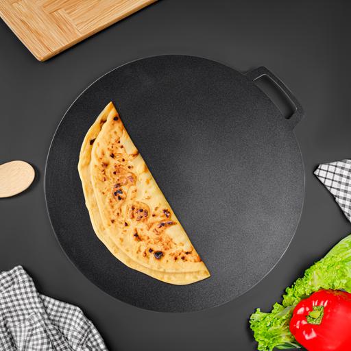 display image 3 for product Royalford 45 Cm Non Stick Tawa - Marble Coating Pan Suitable For Crepe Chapatti Pancakes Roti Dosa