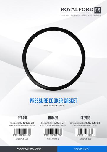 display image 2 for product Pressure Cooker Gasket, Food Grade Rubber, RF8498 - 3L Outer Lid,19.5cm,50g, Durable Material, High-Quality Construction