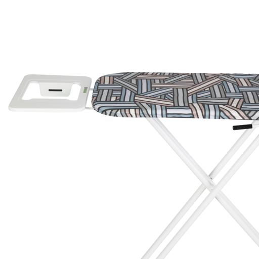 display image 5 for product Royalford RF8523 Ironing Board with Steam Iron Rest | Steel | 110 x 34 cm | Heat Resistant | Contemporary Lightweight Iron Board with Adjustable Height and Lock System (Blue & White)