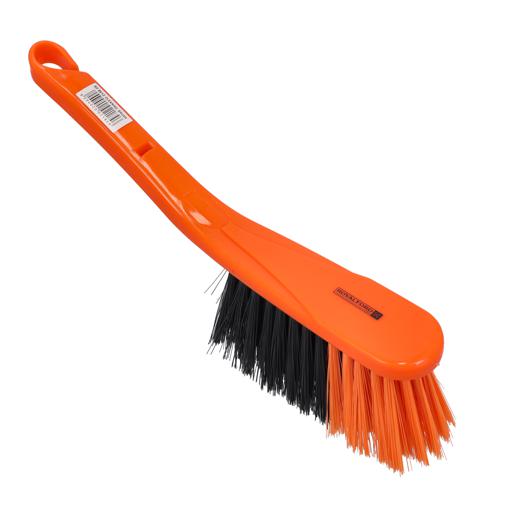 K50145/R - 26 x 0.6 Slim Wand Cleaning Brush, with comfortable ergo  handle & a scraping edge and Stiff Bristles - Red