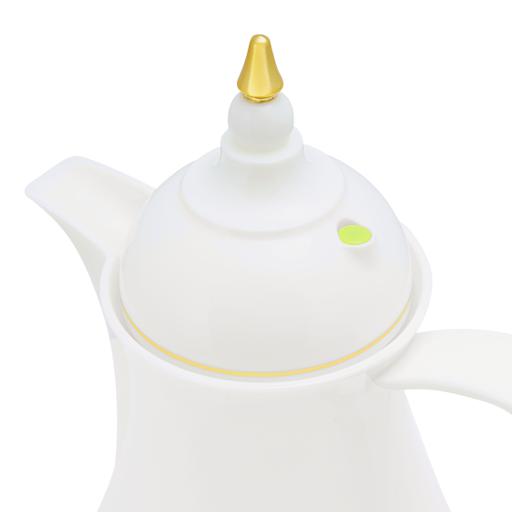 display image 7 for product Royalford 2 Pieces Laila Flask - Coffee / Tea Pot White -Heavy-Duty Plastic Prevent Breakages