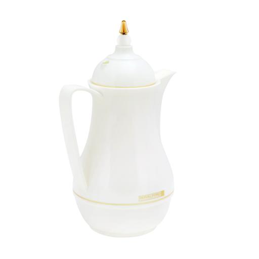 display image 8 for product Royalford 2 Pieces Laila Flask - Coffee / Tea Pot White -Heavy-Duty Plastic Prevent Breakages