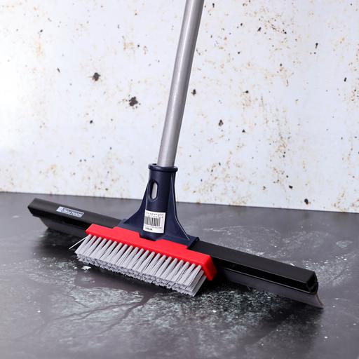 display image 2 for product Royalford Floor Wiper With Brush - Plastic Fiber Window Scrubber, Window Cleaner Floor Squeegee