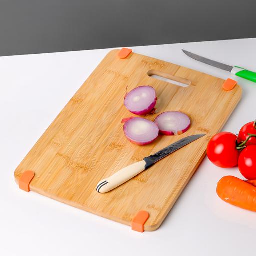 display image 2 for product Royalford Carbonized Organic Bamboo Cutting Board, 37X25.5X1.3Cm