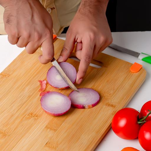 display image 3 for product Royalford Carbonized Organic Bamboo Cutting Board, 37X25.5X1.3Cm